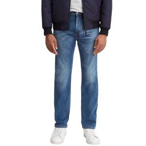 NWT LEVI'S 505 Regular Fit Jeans 34 x 32 Goldenrod Blue Straight Leg Stretch
